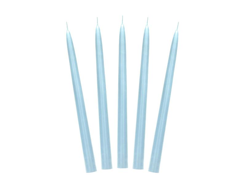 Kegelkerze matt, hellblau, 24cm (1 VPE / 10 Stk.) - FeierGlanz